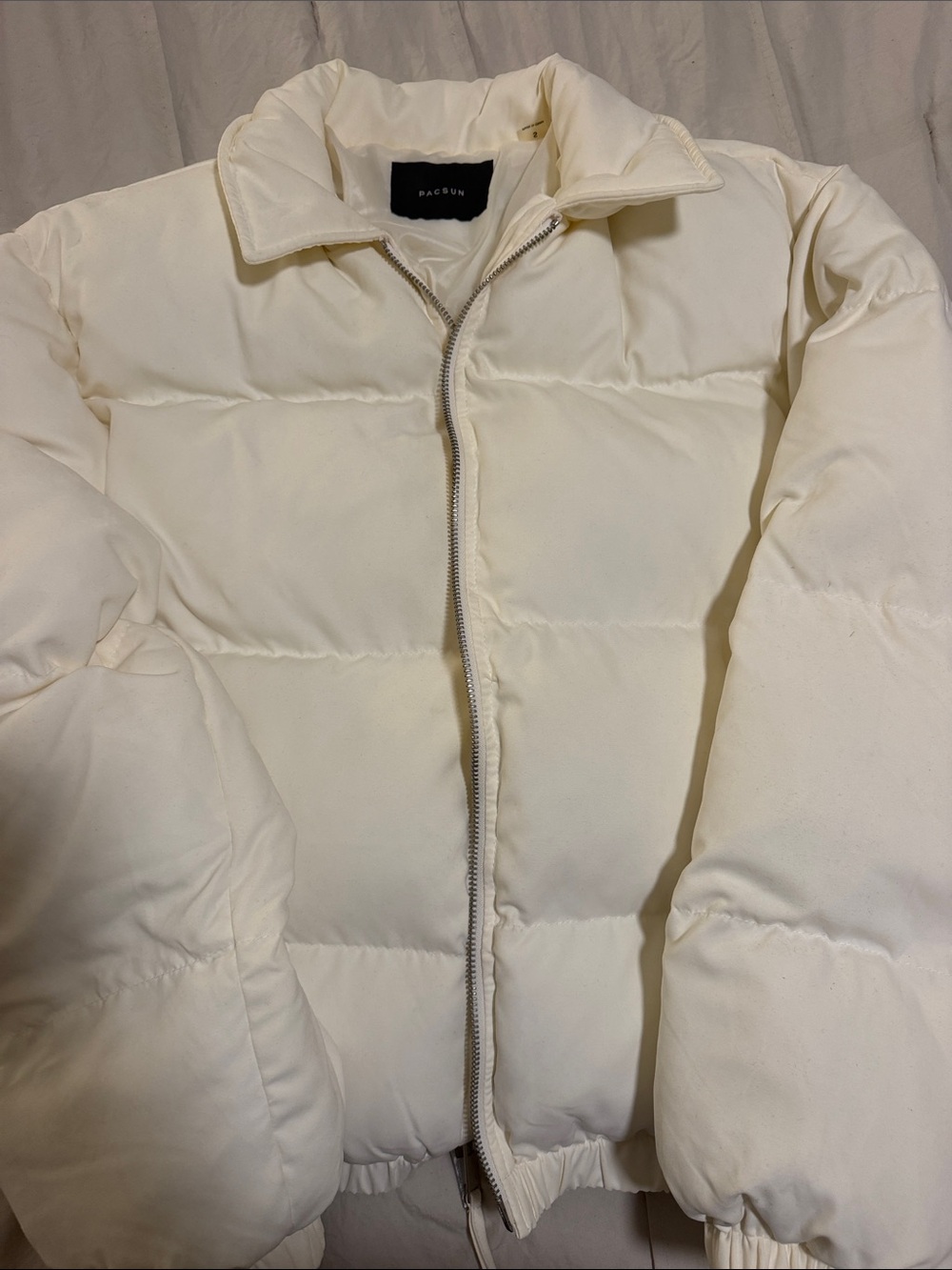 PacSun Men's Off-White Puffer Jacket